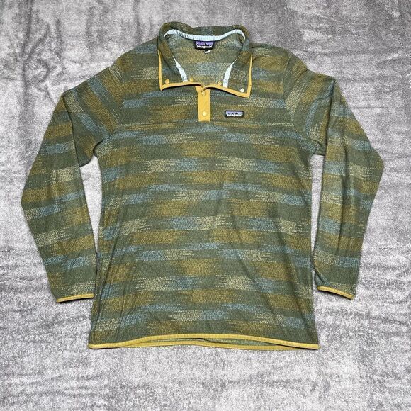 Patagonia Micro D Snap T Fleece Sweater Pullover Mens Size Large Native Seeds - Picture 1 of 10